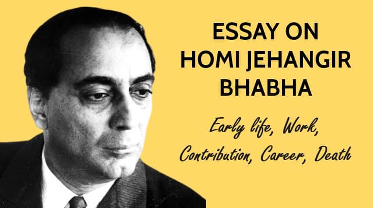Essay on Homi Jehangir Bhabha For Students & Children in 1000 Words