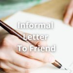 Informal Letter Formats To A Friend With Sample Topics