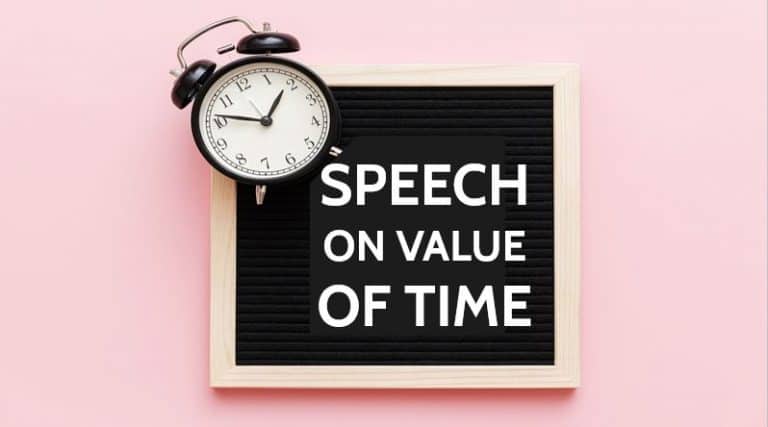 long speech on value of time