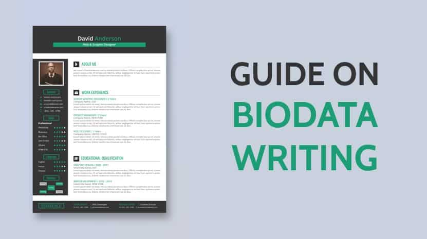 Guide on Biodata Writing with Its Categories and Sample formats resume
